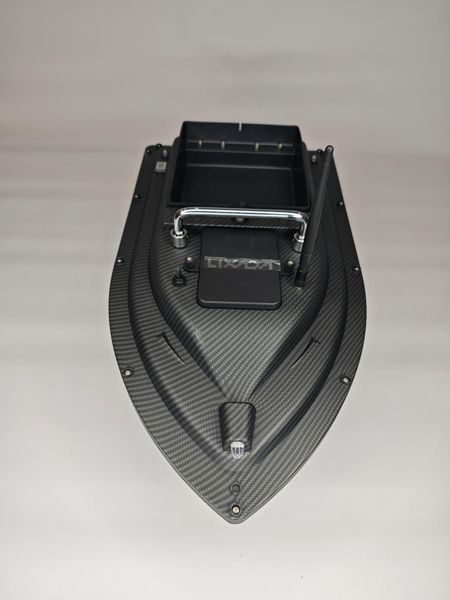 Короповий кораблик для підгодовування Flytec D16 з GPS 16 точок 36000mAh однобоксовий Чорний карбон 118597414 фото