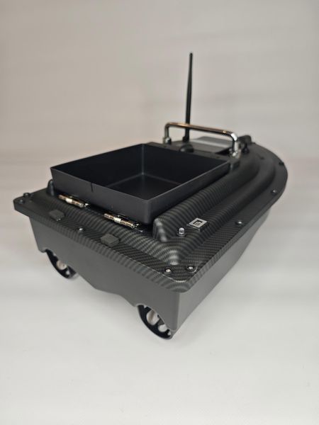 Короповий кораблик для підгодовування Flytec D16 з GPS 16 точок 36000mAh однобоксовий Чорний карбон 118597414 фото