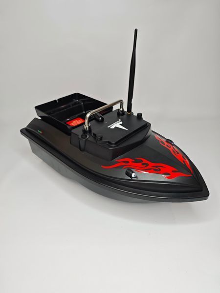 Короповий кораблик для прикорму Flytec v050 36000mAh однобоксовий чорний 118596745 фото