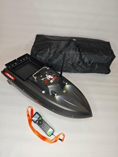 Карповий кораблик для рибалки JS90 з GPS на 99 точок 20000mAh чорний 115102169 фото