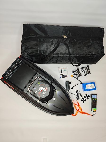 Карповий кораблик для рибалки JS90 з GPS на 99 точок 20000mAh чорний 1151025711 фото