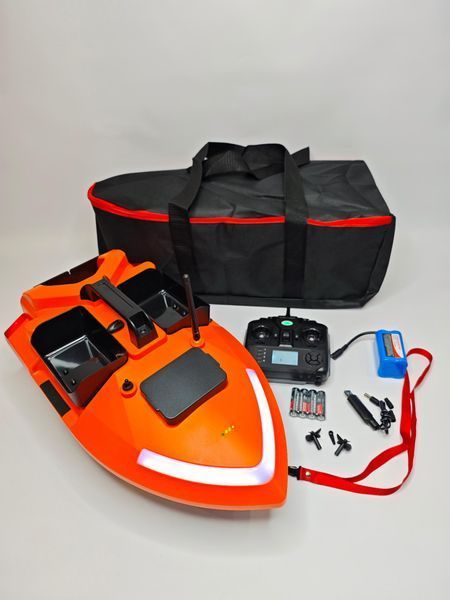 Кораблик короповий для прикорму Flytec V020 GPS 40 точок 17200mAh Помаранчевий 118596531 фото