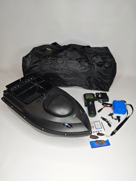 Карповый кораблик для рыбалки Flytec Bait Boat GPS 40 точек однобункерный 10400mAh чёрный 107290410 фото