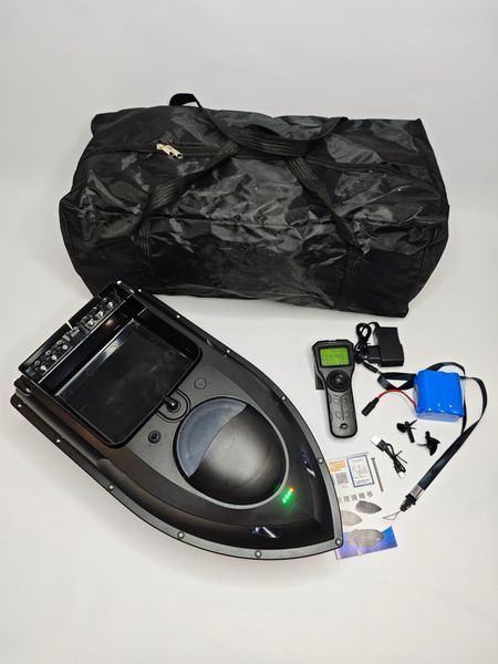 Карповый кораблик для рыбалки Flytec Bait Boat GPS 40 точек однобункерный 10400mAh чёрный 107290410 фото