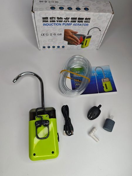 Акумуляторний насос кран Flagman для відкачування води, автоматичний повітряний насос Green з Штативом в комплекті 111631593 фото